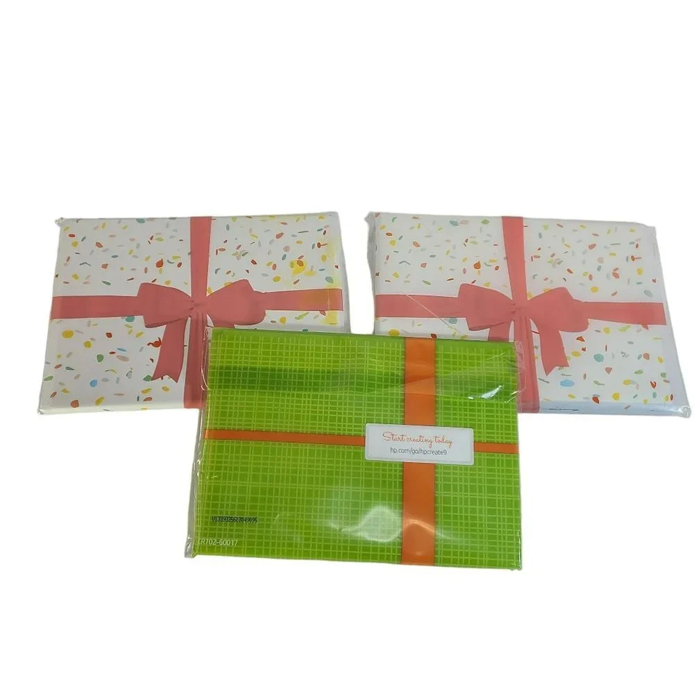 HP Two Smiles Printable Greeting Cards Kit Set of 3 Packs 13 Envelopes 44 Cards